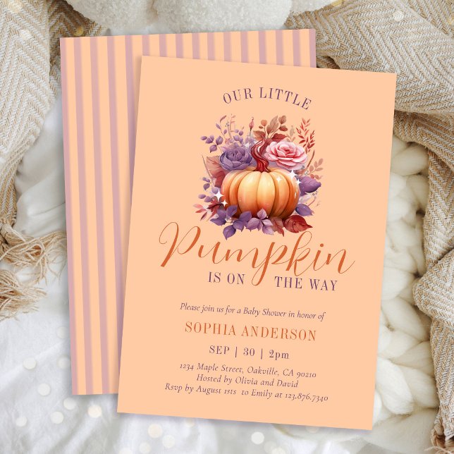 Invitación Nuestra Calabaza Pequeña Está En Camino De Baby Sh (Subido por el creador)
