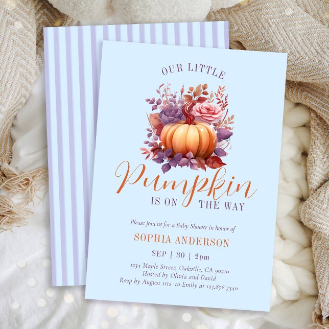 Invitación Nuestra Calabaza Pequeña Está En Camino Del Baby S (Subido por el creador)