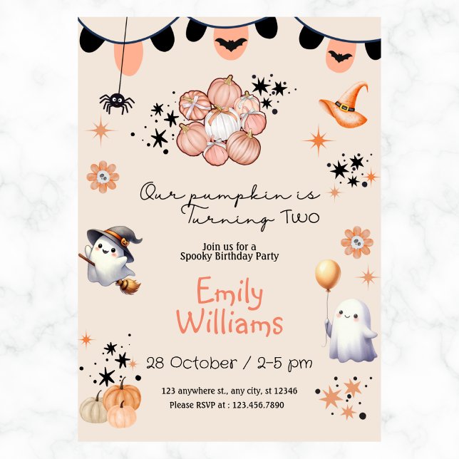 Invitación Nuestra calabaza se está convirtiendo en fiesta de (Subido por el creador)