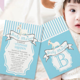 Invitación Nuestra cortina de limón lindo bebé ducha