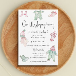 Invitación Nuestra ducha de bebé de belleza