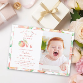 Invitación Nuestra dulce chica es foto de un bebé por cumplea