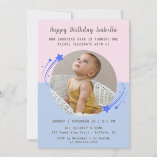 Invitación Nuestra estrella del tiroteo cumple un cumpleaños