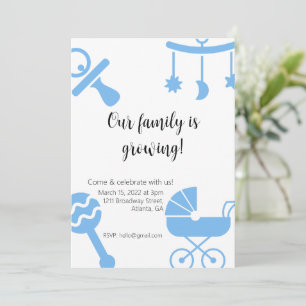 Invitación Nuestra familia está creciendo Baby Shower