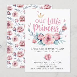 Invitación Nuestra fiesta de cumpleaños de la pequeña princes