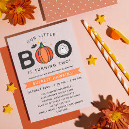 Invitación Nuestra fiesta de cumpleaños de Little Boo Pink Ha