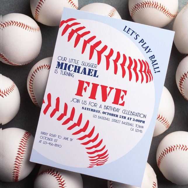 Invitación Nuestra fiesta de cumpleaños del beisbol (Subido por el creador)
