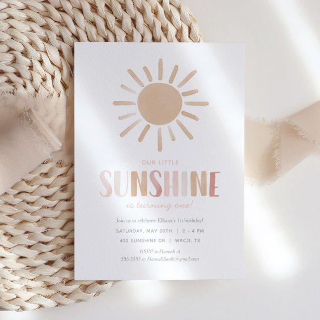 Invitación Nuestra fiesta de cumpleaños del Chica Little Suns (Subido por el creador)