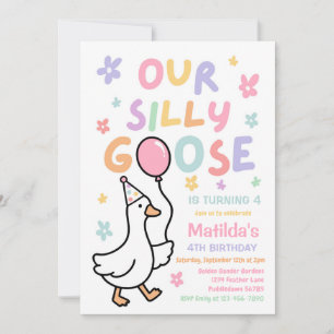 Invitación Nuestra fiesta de cumpleaños pastel de la niña Sil