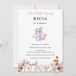 Invitación Nuestra flor silvestre de la primavera pequeña