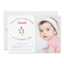 Nuestra flor silvestre primera foto de cumpleaños