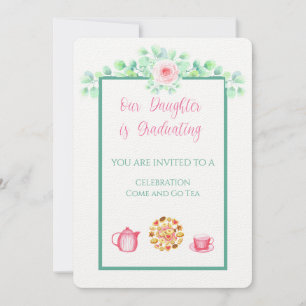 Invitación Nuestra Hija Está Graduando Linen