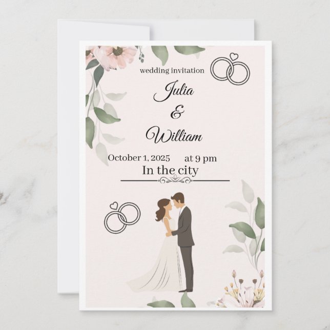 Invitación Nuestra Historia de Amor (Anverso)