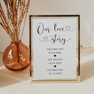 Invitación Nuestra historia de amor: Boda de guiones del cora
