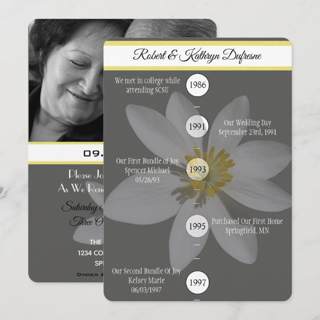 Invitación "Nuestra historia de amor" Boda promete una invita (Anverso / Reverso)