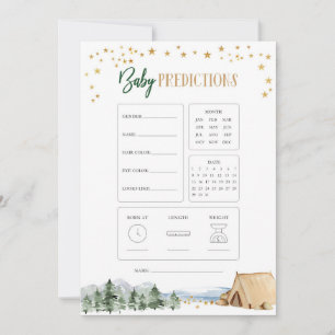 Invitación Nuestra mayor aventura baby shower predicción de b