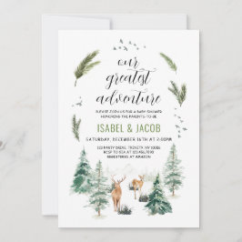 Invitación Nuestra mejor aventura Baby Shower