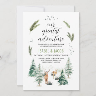 Invitación Nuestra mejor aventura Baby Shower