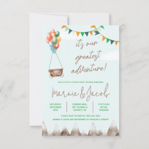 Invitación Nuestra mejor aventura género Baby Shower neutral
