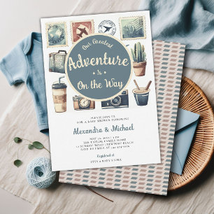 Invitación Nuestra mejor aventura retro cachorro bebé ducha