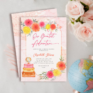 Invitación Nuestra mejor aventura Zinnia Bridal Floral Bridal