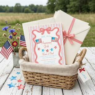 Invitación Nuestra niña totalmente americana Cumpleaños Patri