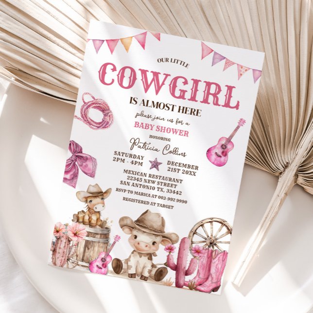 Invitación Nuestra niñita Wild West Baby Shower (Subido por el creador)