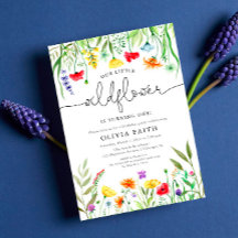 Nuestra pequeña bebé de flores silvestres fiesta d