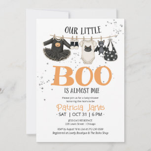 Invitación Nuestra Pequeña Boo Está a Punto de Llegar Baby Sh