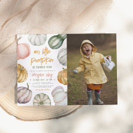 Invitación Nuestra pequeña calabaza Boho Fall Cumpleaños Part