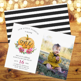 Invitación Nuestra pequeña calabaza cae flor