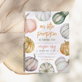 Invitación Nuestra pequeña calabaza Cute Boho Fall Fiesta de 