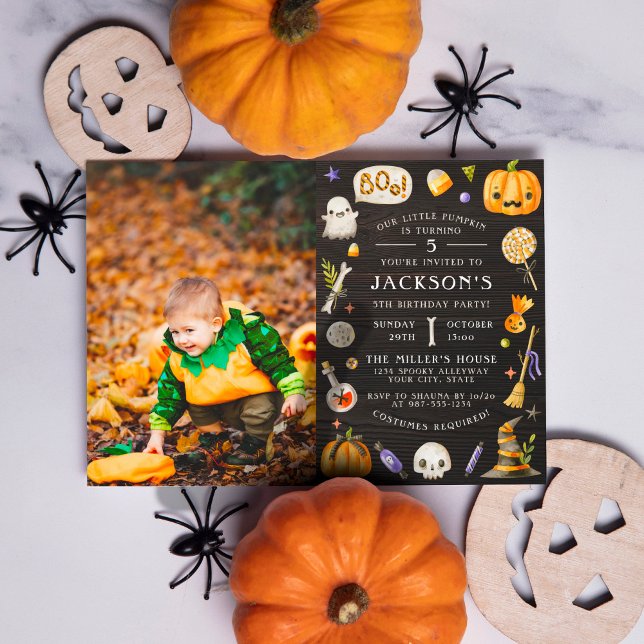 Invitación Nuestra pequeña calabaza | Fiesta de cumpleaños de (Subido por el creador)