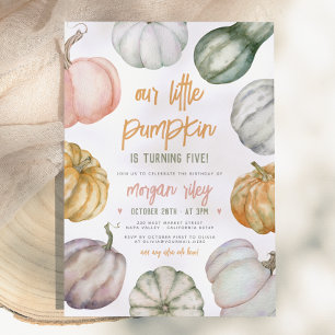 Invitación Nuestra Pequeña Calabaza Lindo Boho Fiesta de Cump