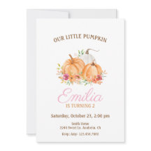 Nuestra pequeña calabaza rosa y fiesta de cumpleañ