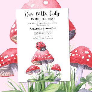 Invitación Nuestra Pequeña Dama Está En Camino Baby Shower