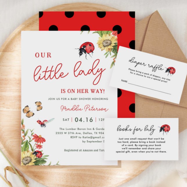 Invitación Nuestra Pequeña Dama Está En Camino De Baby Shower (Subido por el creador)