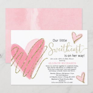 Invitación Nuestra pequeña ducha de bebé en auto-by