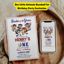 Nuestra Pequeña Fiesta de Béisbol de Animales Cump