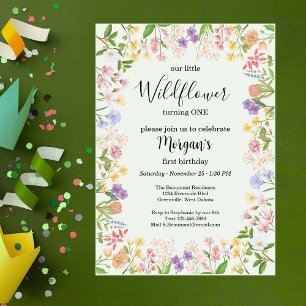 Invitación Nuestra Pequeña Fiesta de Cumpleaños 1er Año Color