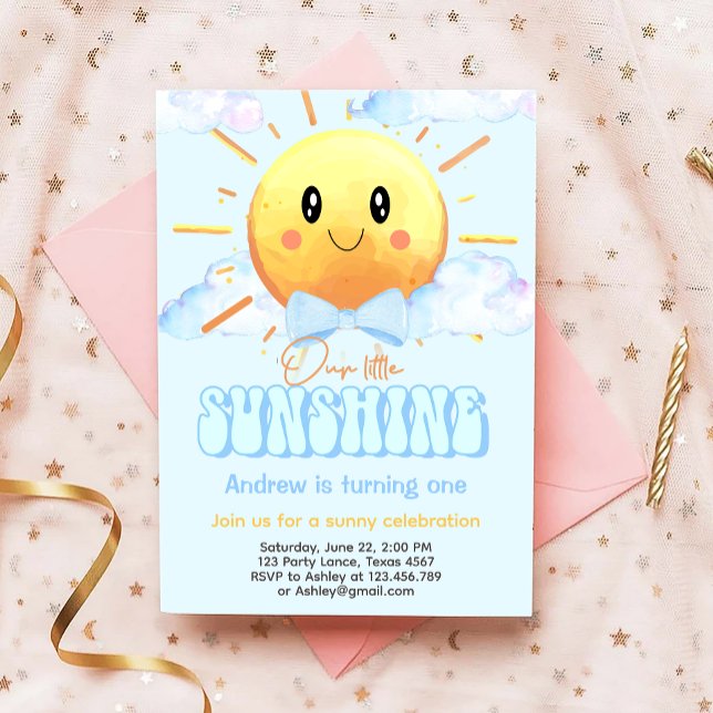 Invitación Nuestra pequeña fiesta de cumpleaños de Blue Boy (Subido por el creador)