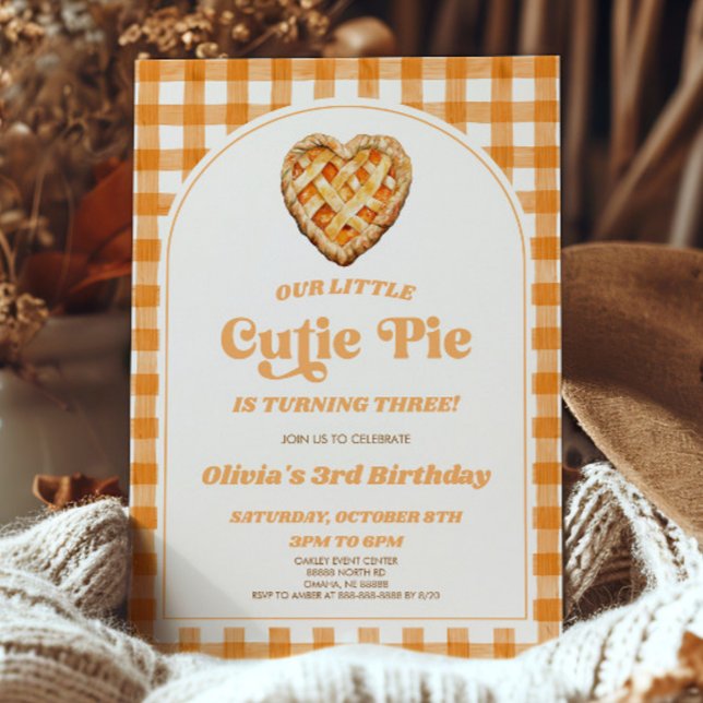 Invitación Nuestra pequeña fiesta de cumpleaños de Cutie Pie  (Subido por el creador)