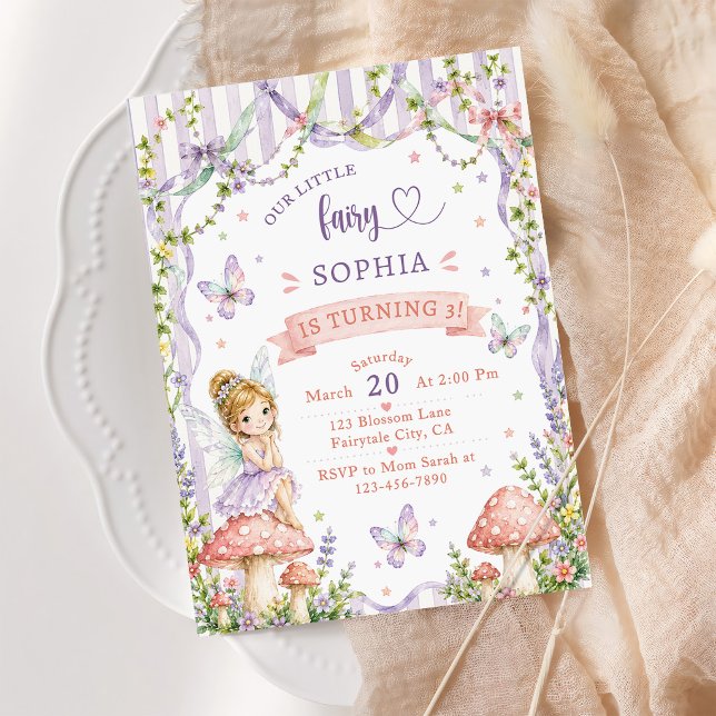 Invitación Nuestra pequeña fiesta de cumpleaños de hada (Subido por el creador)