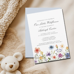 Invitación Nuestra Pequeña Flor Silvestre Hermosa Fiesta de B