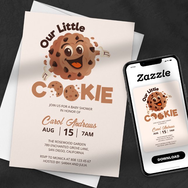 Invitación Nuestra Pequeña Galleta Dulce Fiesta de Bebé (Subido por el creador)