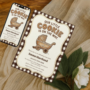 Invitación Nuestra Pequeña Galleta Está En Camino Baby Shower