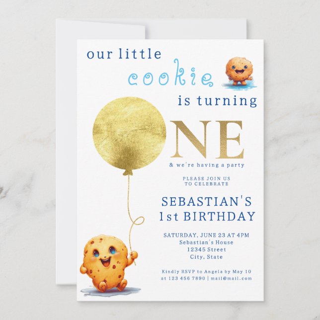Invitación Nuestra pequeña galleta se está volviendo un lindo (Anverso)