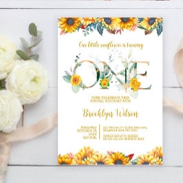 Invitación Nuestra Pequeña Girasol cumple UNO