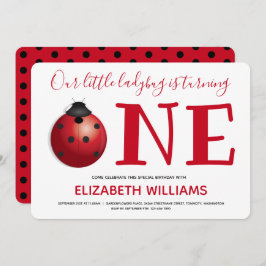 Invitación Nuestra Pequeña Ladybug Se Convierte En Un Primer