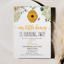 Invitación Nuestra Pequeña Miel Bumble Abeja Fiesta de Cumple